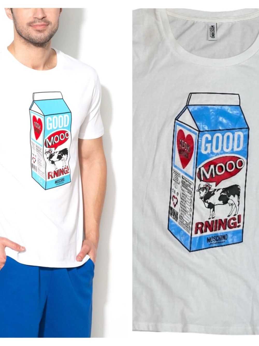 Moschino Underwear Milk Carton T-Shirt- XS